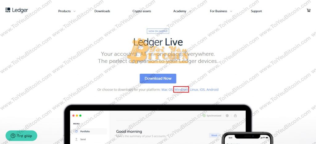 Cài đặt Ledger Live trên máy tính. Ảnh 1