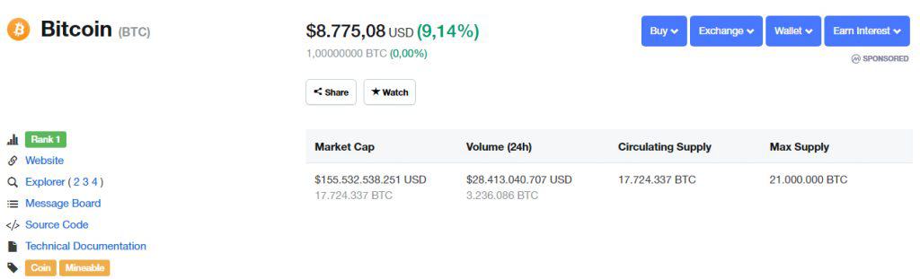 Tỷ giá BTC ngày 27/05