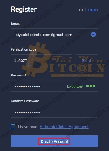 Cách đăng ký tạo tài khoản Bithumb Pro. Ảnh 4