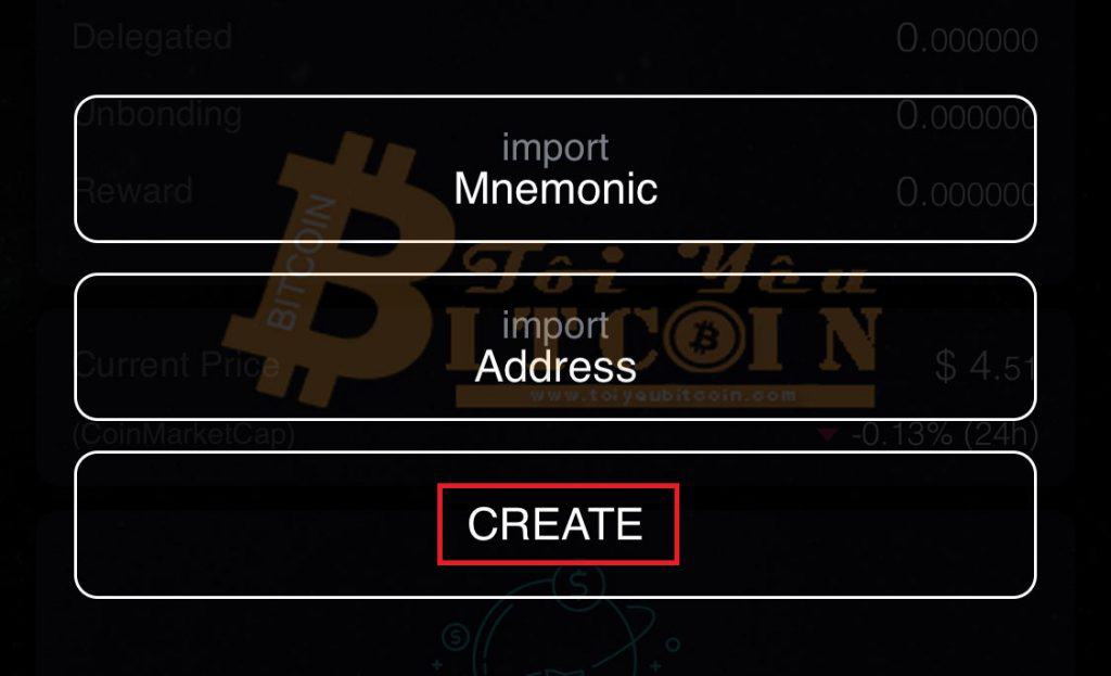 Cách tạo ví Cosmos coin mới. Ảnh 2