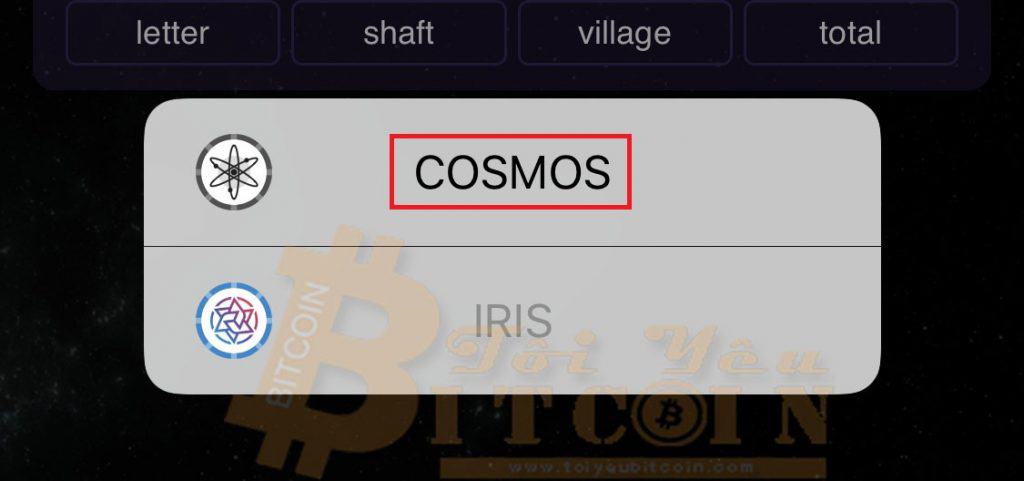 Tạo ví Cosmos coin trên điện thoại. Ảnh 5