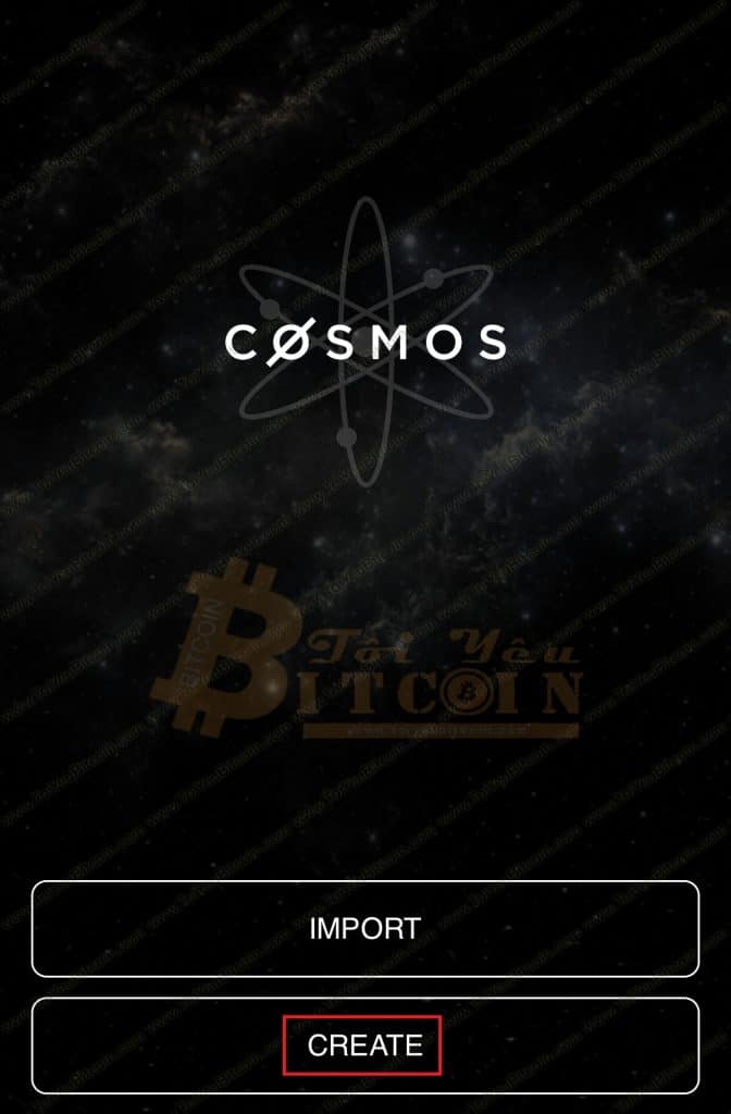Tạo ví Cosmos coin trên điện thoại. Ảnh 1
