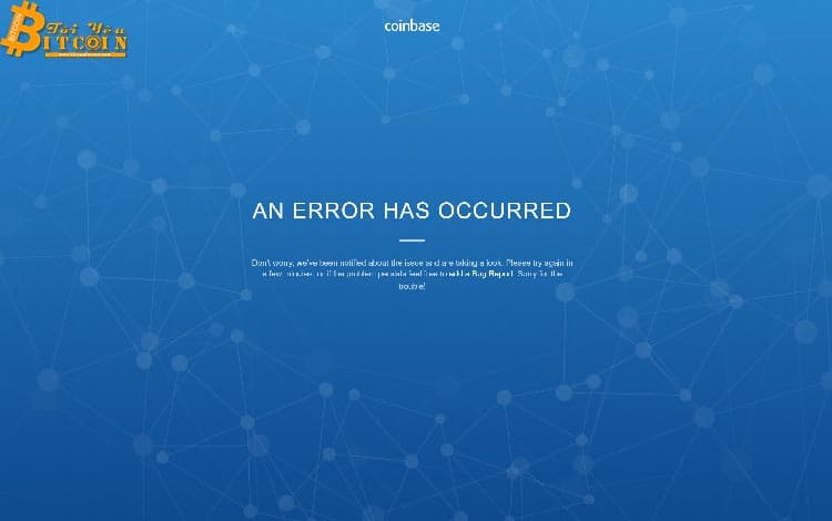 Coinbase gặp sự cố ngừng hoạt động khi giá Bitcoin giảm 1800 USD trong 15 phút