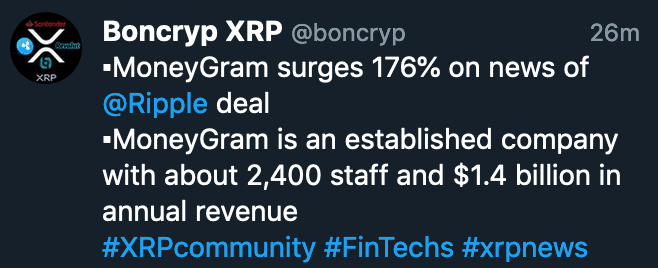 Moneygram tăng 176%