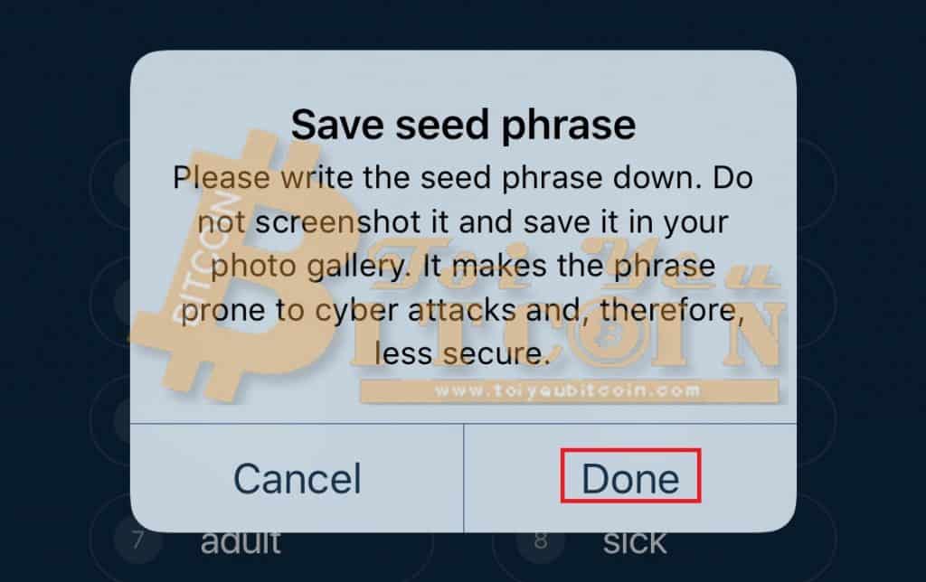 Cách tạo ví Beam coin trên điện thoại. Ảnh 4