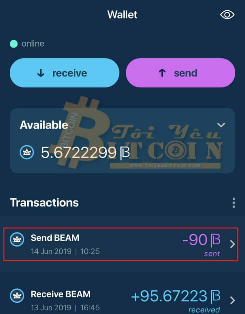 Cách rút tiền từ ví Beam. Ảnh 6