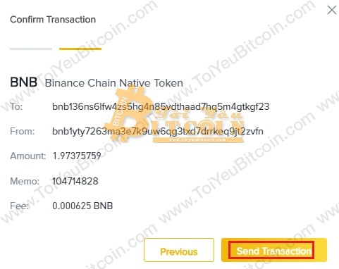 Cách rút tiền từ sàn Binance DEX. Ảnh 7