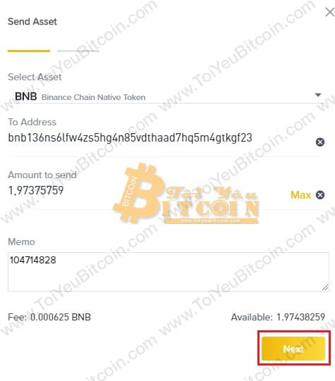 Cách rút tiền từ sàn Binance DEX. Ảnh 6