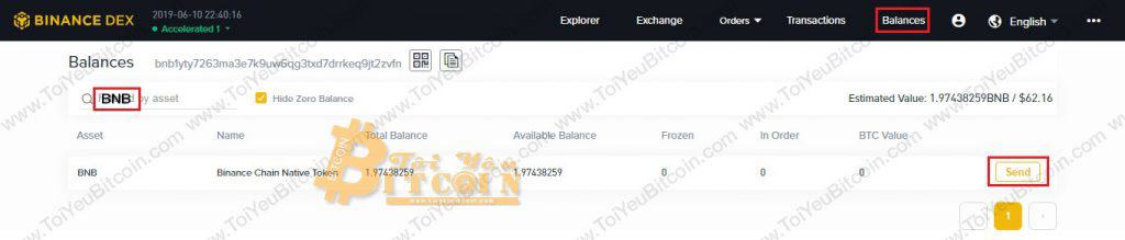Cách rút tiền từ sàn Binance DEX. Ảnh 4