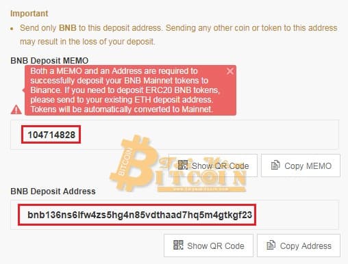 Cách rút tiền từ sàn Binance DEX. Ảnh 3
