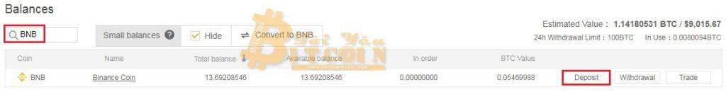Cách rút tiền từ sàn Binance DEX. Ảnh 1