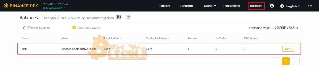 Cách nạp tiền vào Binance DEX. Ảnh 5