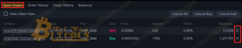 Cách trade coin trên Binance DEX. Ảnh 5