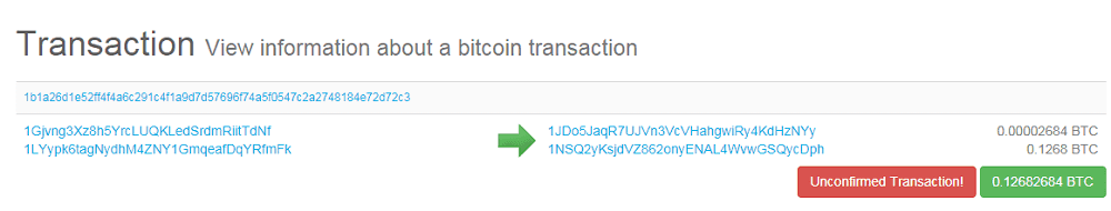 Giao dịch Bitcoin chưa được xác nhận