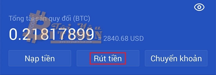Cách rút tiền từ sàn Huobi qua app. Ảnh 1