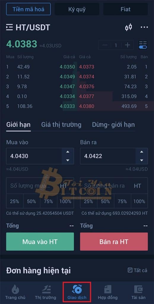 Cách sử dụng ứng dụng Huobi Global. Ảnh 4