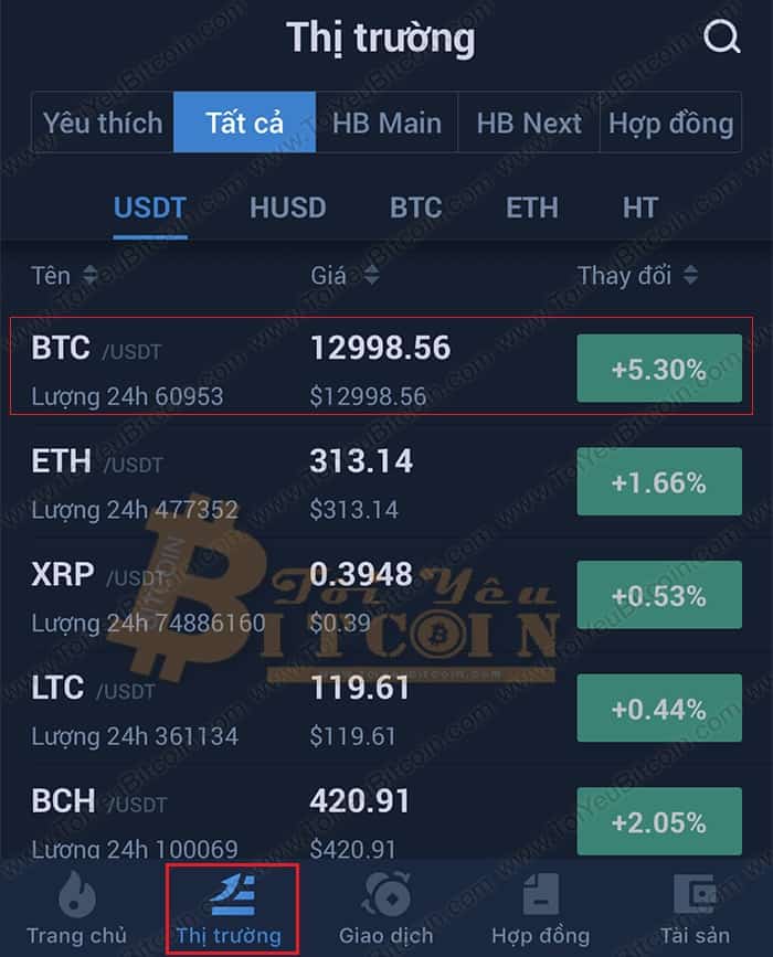 Cách sử dụng ứng dụng Huobi Global. Ảnh 2