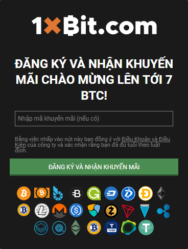Đăng ký tài khoản 1xBit. Ảnh 2