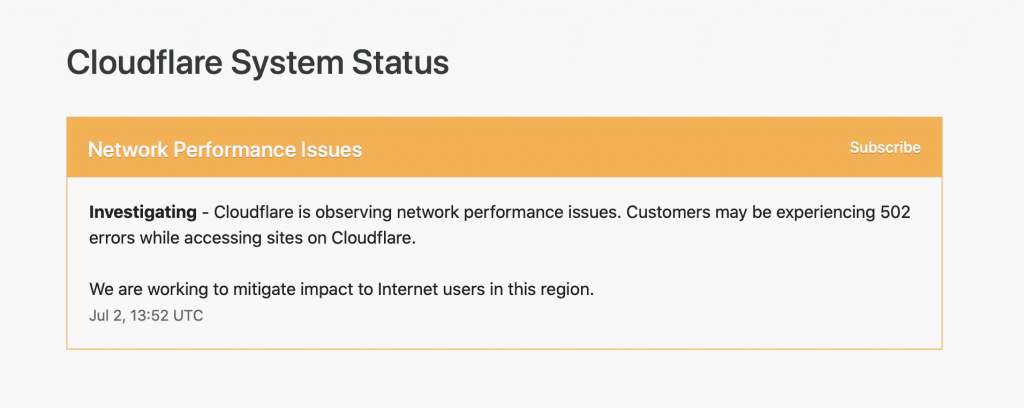  Cloudflare sập