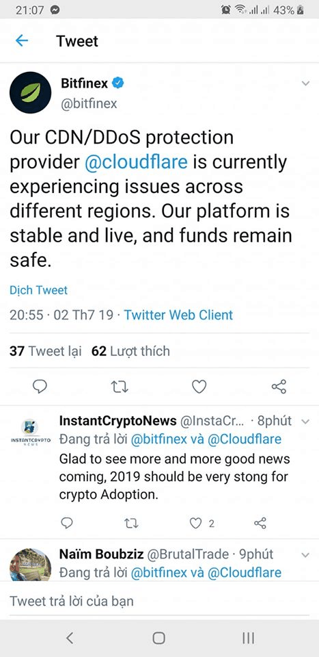 Bitfinex cũng đưa ra cáo bạch về sự cố tấn công DDoS 