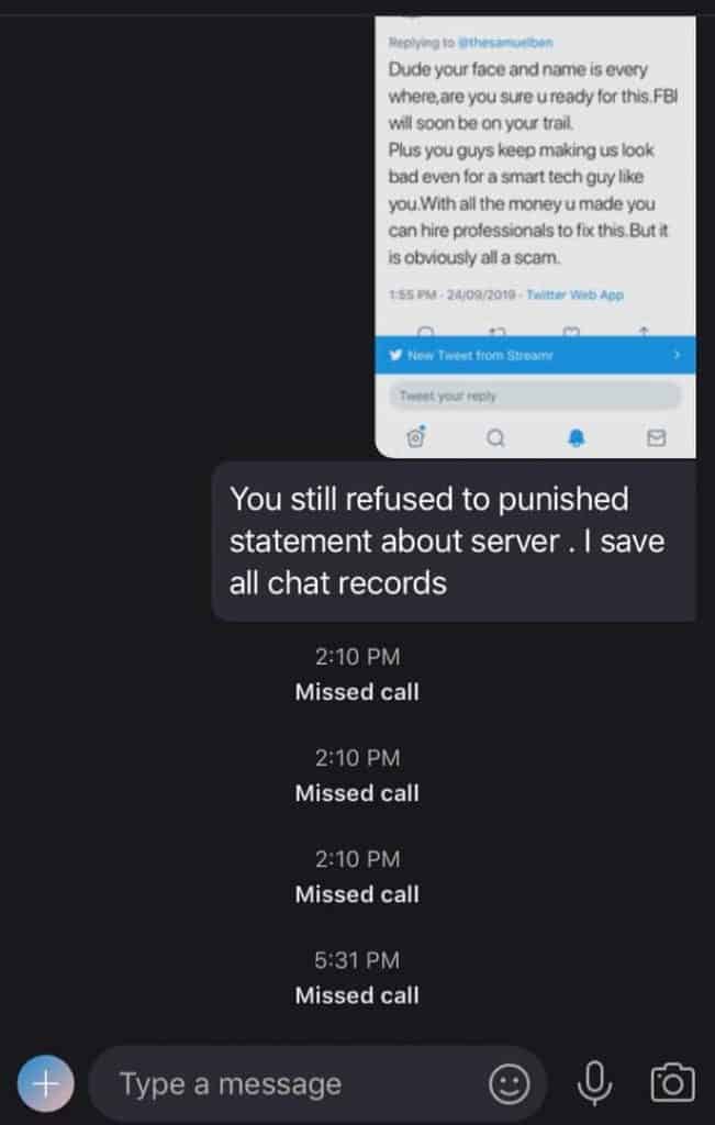 Ví Satowallet lừa đảo