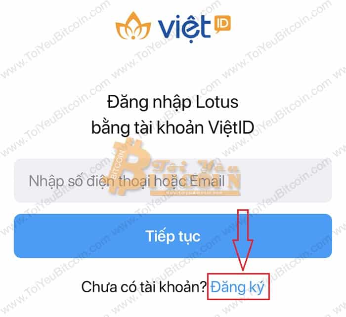 Cách đăng ký tạo tài khoản Lotus. Ảnh 1