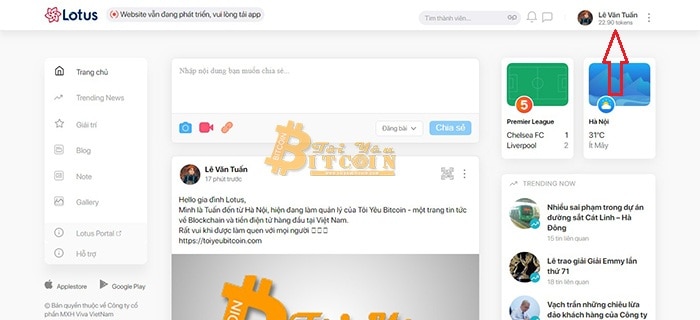 Cách đăng nhập vào MXH Lotus trên máy tính. Ảnh 4