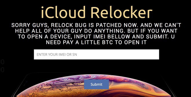 Website M****** dừng cung cấp dịch vụ relock iCloud do Apple đã vá lỗ hổng.