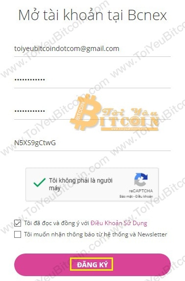 Cách đăng ký tạo tài khoản Bcnex. Ảnh 1