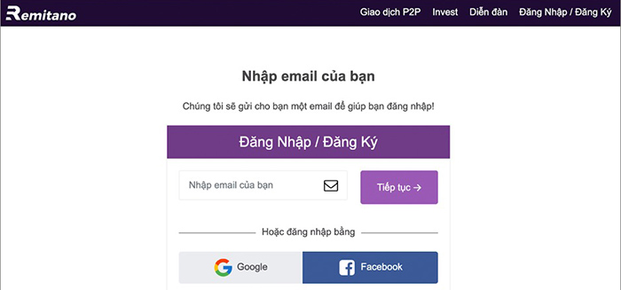 Đăng ký tài khoản dễ dàng