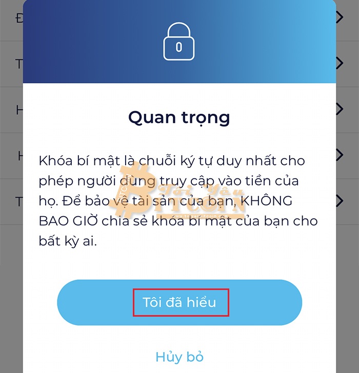 Cách lấy private key. Ảnh 2