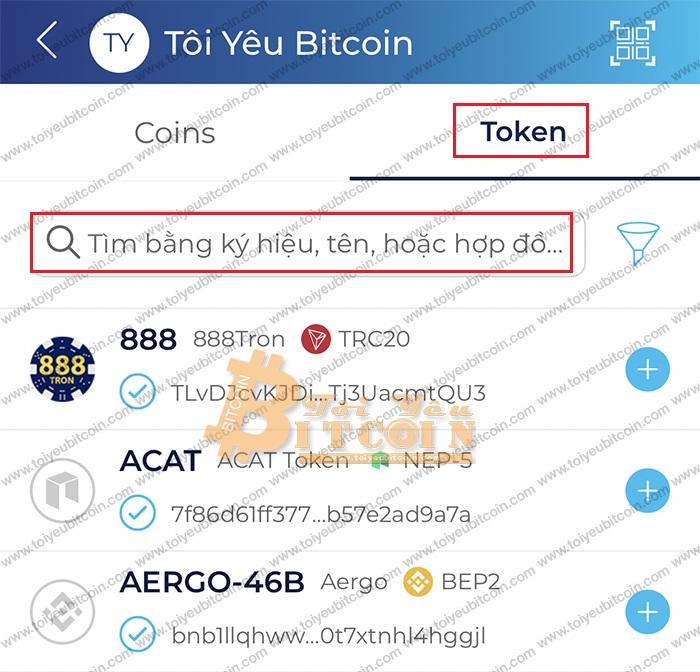 Cách add con/token vào ví Infinito. Ảnh 3