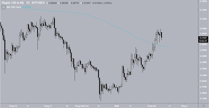Biểu đồ XRP / USD hàng ngày | Nguồn: TradingView