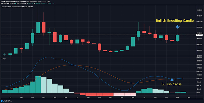 Biểu đồ BTC/USD hàng tháng. Nguồn: TradingView