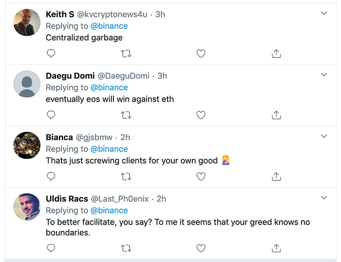 Nguồn: tweet của Binance