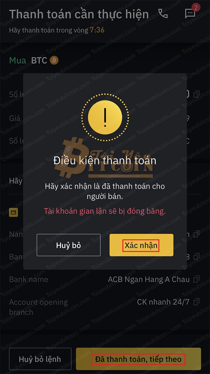 Cách mua tiền điện tử bằng VND trên Binance P2P. Ảnh 8