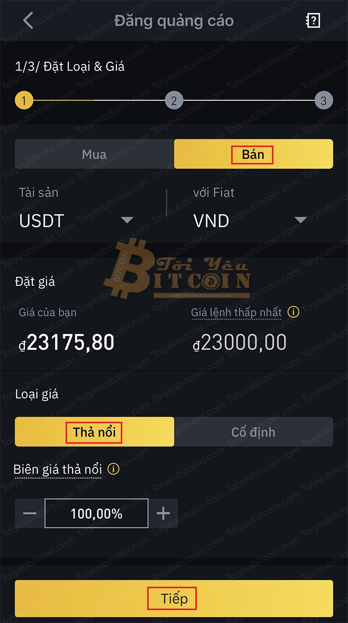 Cách tạo quảng cáo bán coin trên Binance P2P. Ảnh 1