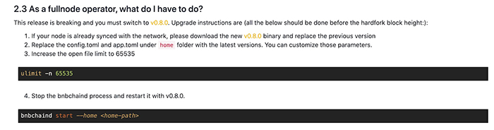 Thông báo chính thức của Binance. Nguồn: Binance