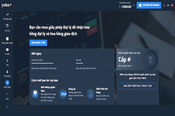 Người chơi muốn có tối đa quyền lợi thì nên bỏ ra 100 USD mua quyền đại lý và chính thức tham gia vào xây dựng hệ thống bán quyền đại lý.