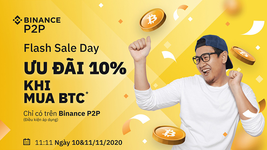 Binance P2P triển khai chương trình Flash Sale Day – Ưu đãi 10% khi mua BTC