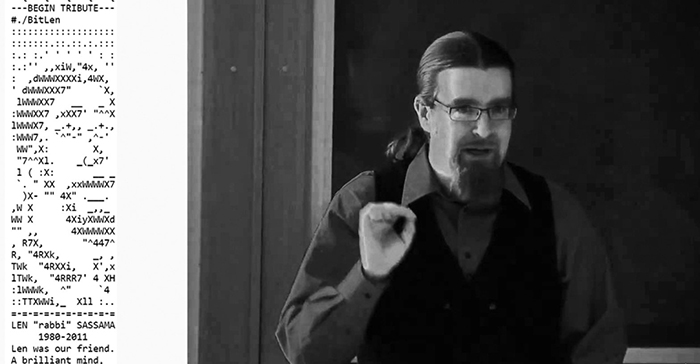 Len Sassaman và cáo phó dành cho ông được cộng đồng Bitcoin nhúng trong khối 138725. Ảnh: Medium.