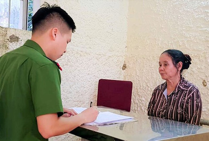 Ngô Thị Lý tại cơ quan điều tra.