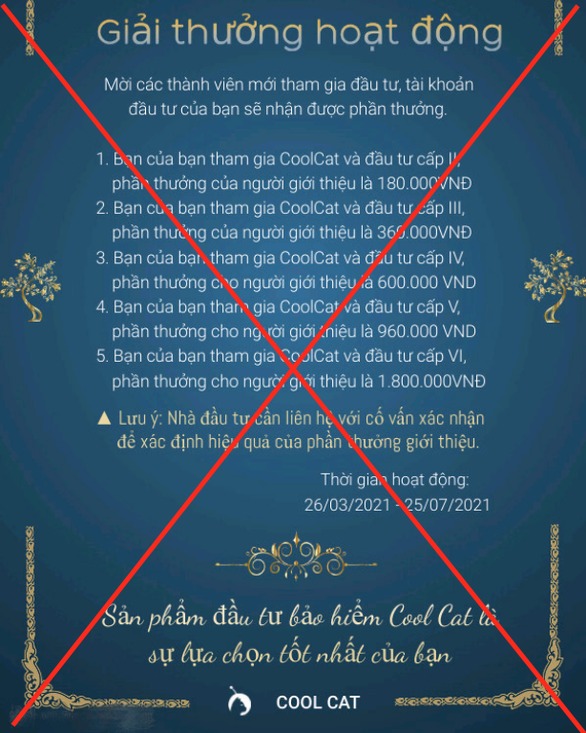 Bảng hoa hồng giới thiệu - Ảnh: Người chơi cung cấp