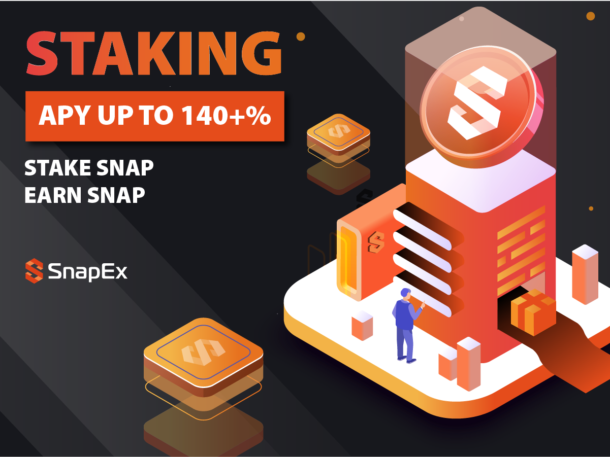 SnapEx ra mắt tính staking độc nhất với lợi nhuận APY lên tới 140,95%